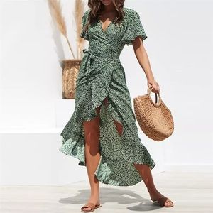 Summer Beach Maxi Dress V-Neck